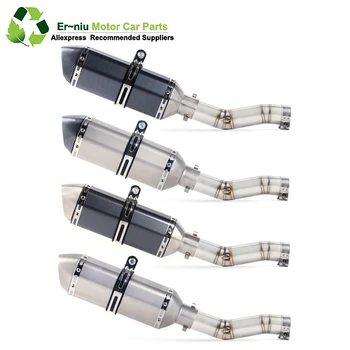 

K7 GSXR 600 750 GSXR700 GSXR750 Motorcycle Exhaust Muffler Middle Link Pipe Full System Slip On For Suzuki GSX R600 R700 R750 K7