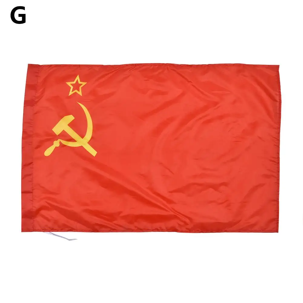 Soviet Union Двухсторонний Печатный полиэстер флаг Национальный Россия Великобритания Франция Италия 9 стран высокое качество баннера Двор Сад домашний декор - Цвет: Soviet Union