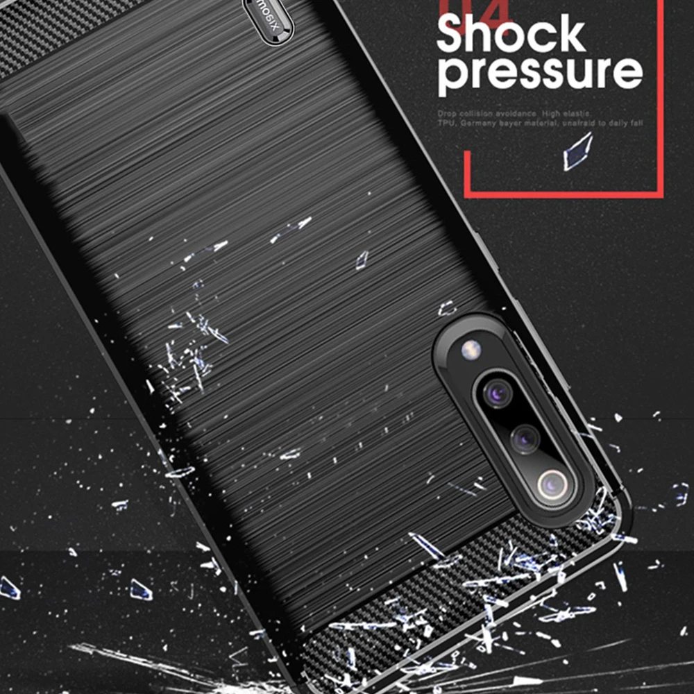 Для mi 9 Lite чехол из углеродного волокна противоударный чехол для телефона для Xiaomi mi CC 9 mi 9 Lite чехол Полная защита бампер гибкий корпус