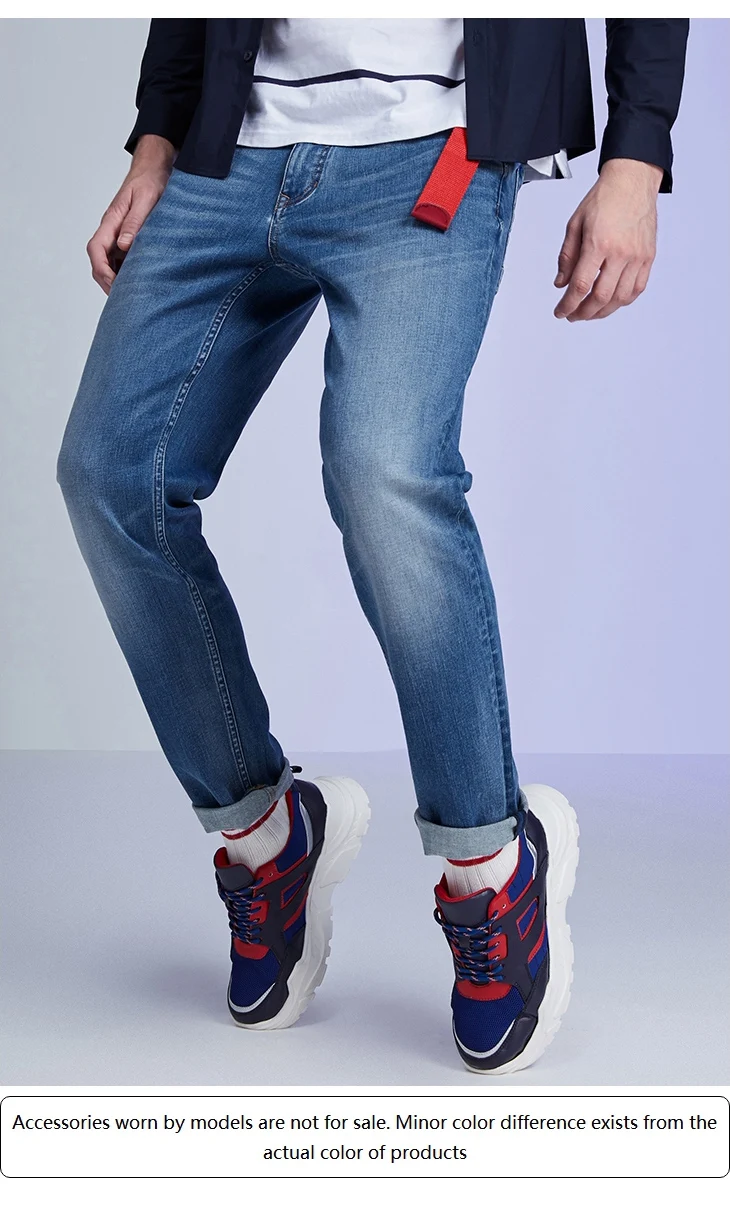 Прямые джинсы для отдыха из смесового хлопка с потертостями SELECTED Slight | 418132522