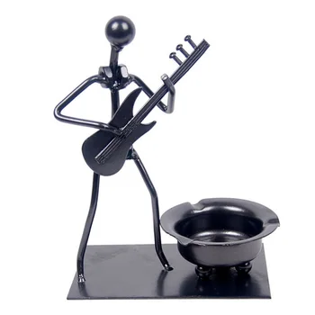 

Vintage Metal Musician Figure Ashtray Home Decoration Accessories Creative Portable Ashtray Desktop Decor Ornament Crafts Gifts