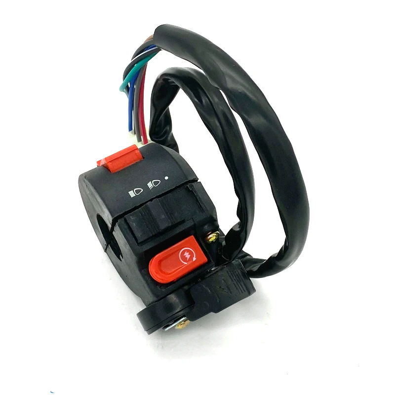 5 wires +2 wires with Choke Lever 22mm Kill Light Start Switch For Chinese 50cc 70cc 90cc 110cc ATV Quad Kazuma Taotao Coolster