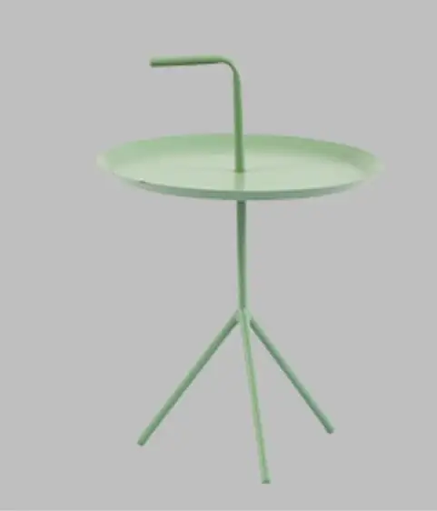 38*41 см портативный столик с ручкой круглый приставной стол прикроватный столик журнальные столы - Цвет: Светло-зеленый