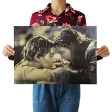 [B46] Титаник Ностальгический ретро плакат из крафт-бумаги экран для помещений кафе декоративная живопись