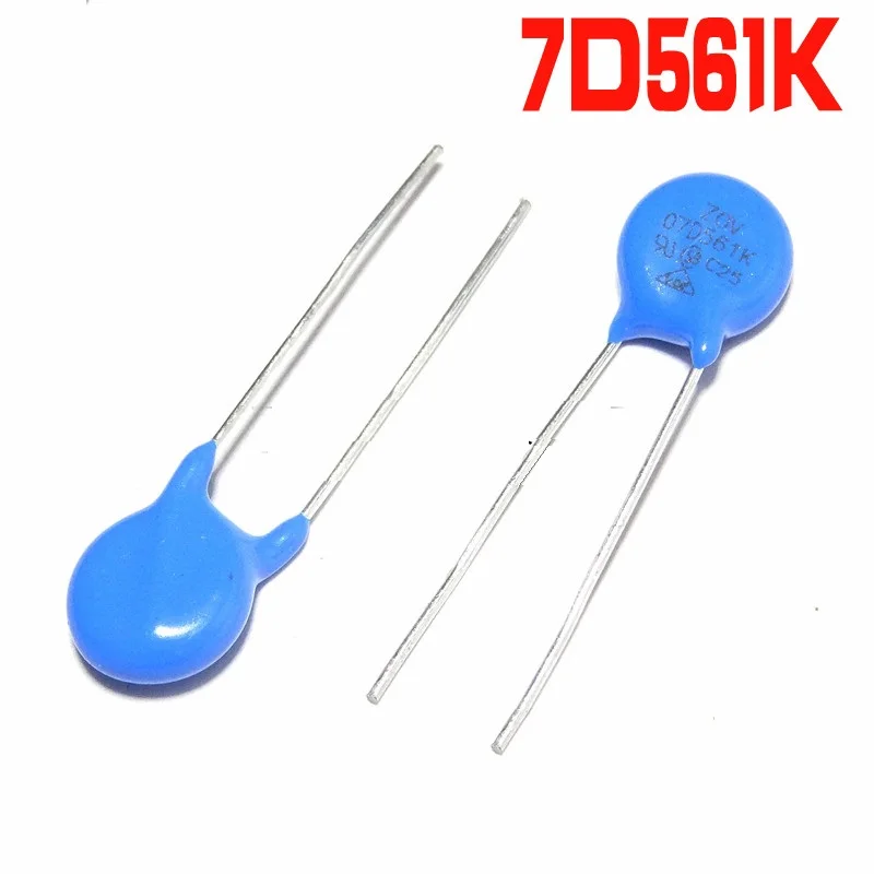 

Direct insertion varistor mov 07D561K 7D561K 560V precision ±10% resistor 7MM diameter