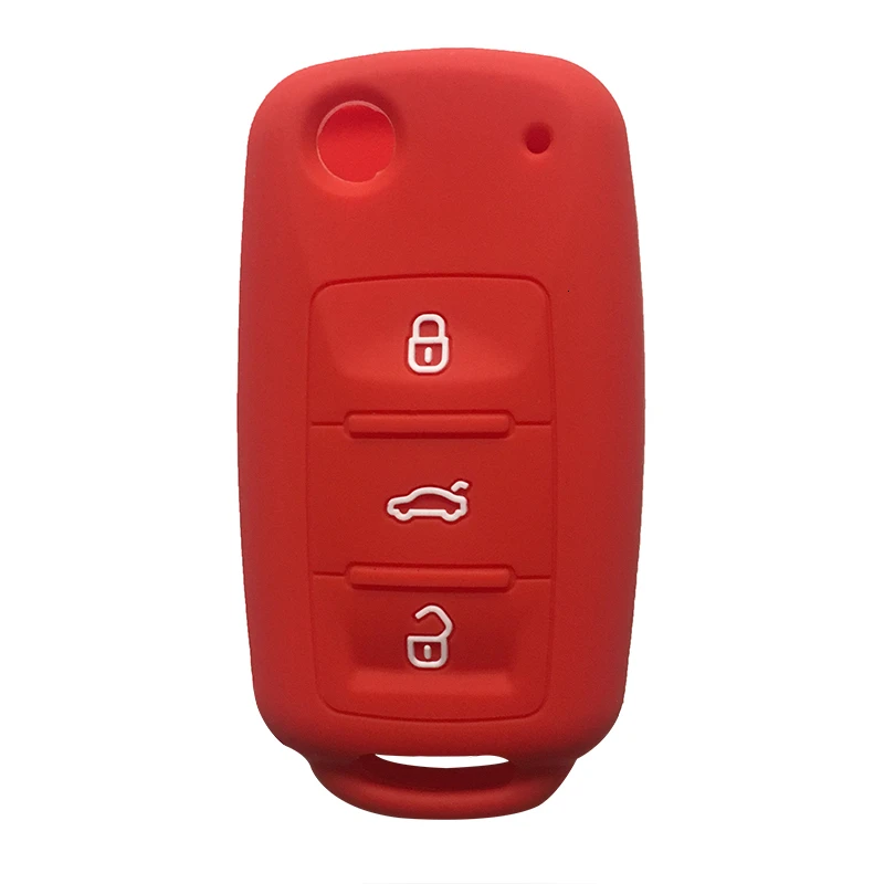 Silicone Car Key Cover Cap For Vw Golf 7 Jetta Passat Beetle Polo Bora Flip Remote Control Alarm Case Keys | Автомобили и