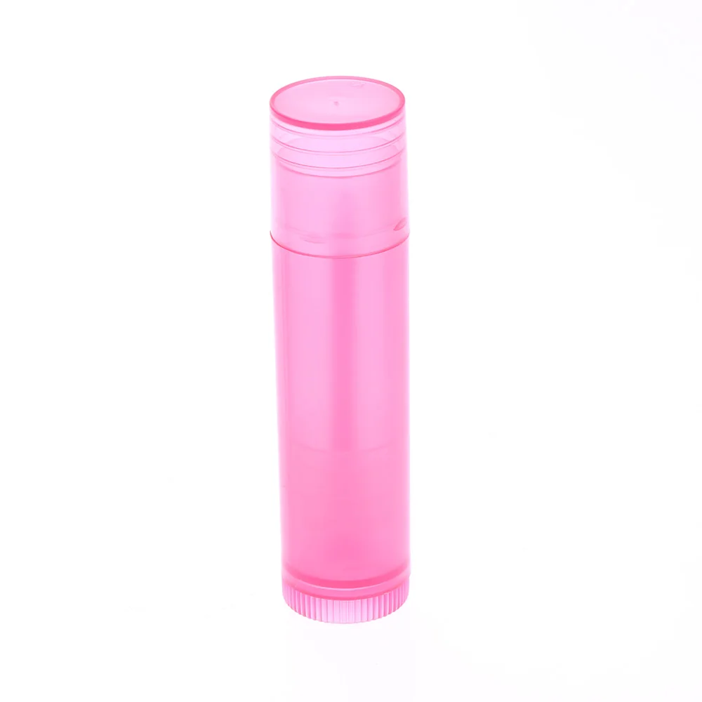 5 шт. бальзам для губ пустая бутылка 5 мл бальзам для губ пластиковые трубы трубки цветная модная губная помада бутылки для многоразового использования 5 г - Цвет: rose red