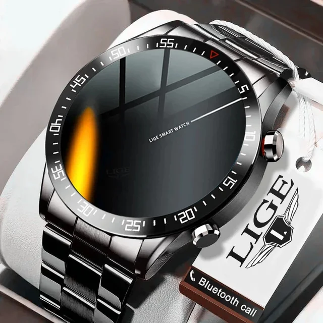 LIGE 2021 Fashion Full Circle Touch Screen Mens Smart Watches  IP68 Waterproof Sports Fitness Watch Luxury Smart Watch for men 1