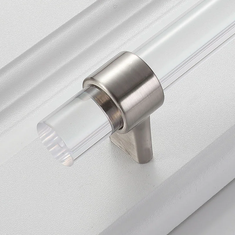 A Silk Polishing Ручки для мебели Кристальные серебряные ручки кухонный шкаф для одежды с дверями Золотая регулируемая ручка черный металл в Шкаф Тянет - Цвет: A Silk Polishing