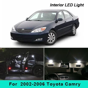 

11Pcs Xenon White LED Lights Interior Package For 2002-2006 Toyota Camry Map Dome Trunk Glove Box License Plate Lights
