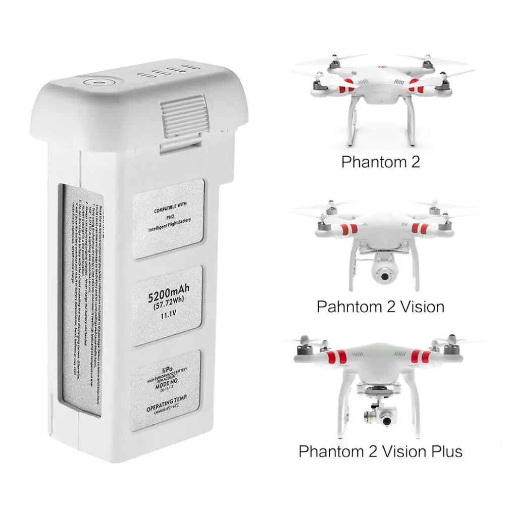 Bateria de Drone Adequada para Dji Bateria de Reposição Peça de Novo Phantom Vision Voo Inteligente 3s Câmera Acessórios 5200mah 11.1v 2 - Image 2
