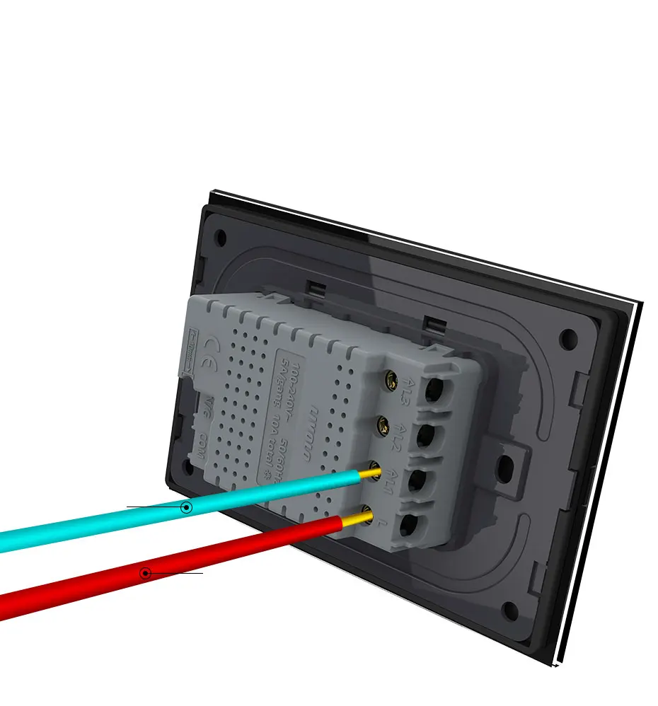 4-gang 2-way interruptor de luz de controle de toque