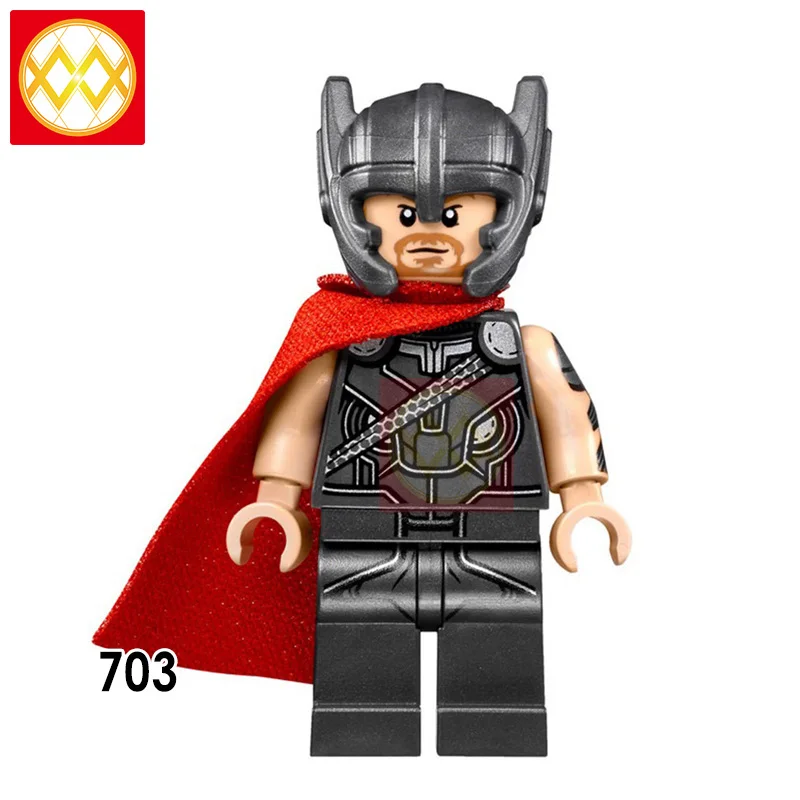 Тор Локи X0269 строительные блоки леди Тор недостойный Тор один Frigga Valkyria Hela Heimdall Asgard детские игрушки - Цвет: XH703