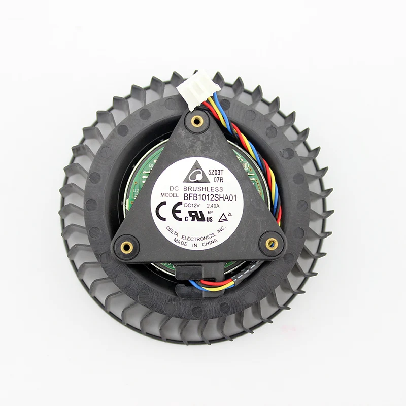 Для DELTA BFB1012SHA01 DC 12V 2.4A Reference R9 390x турбо вентилятор охлаждения