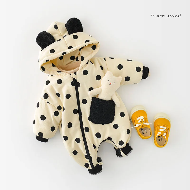 Fleece Baby Rompers Jumpsuits for Autumn Winter
