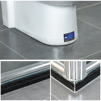 

One Roll Bath Shower Kitchen Toilet Wall Sealing Sealant Strip Caulk Tape Useful Kitchen Waterproof Sealing Tape Wall Stickers