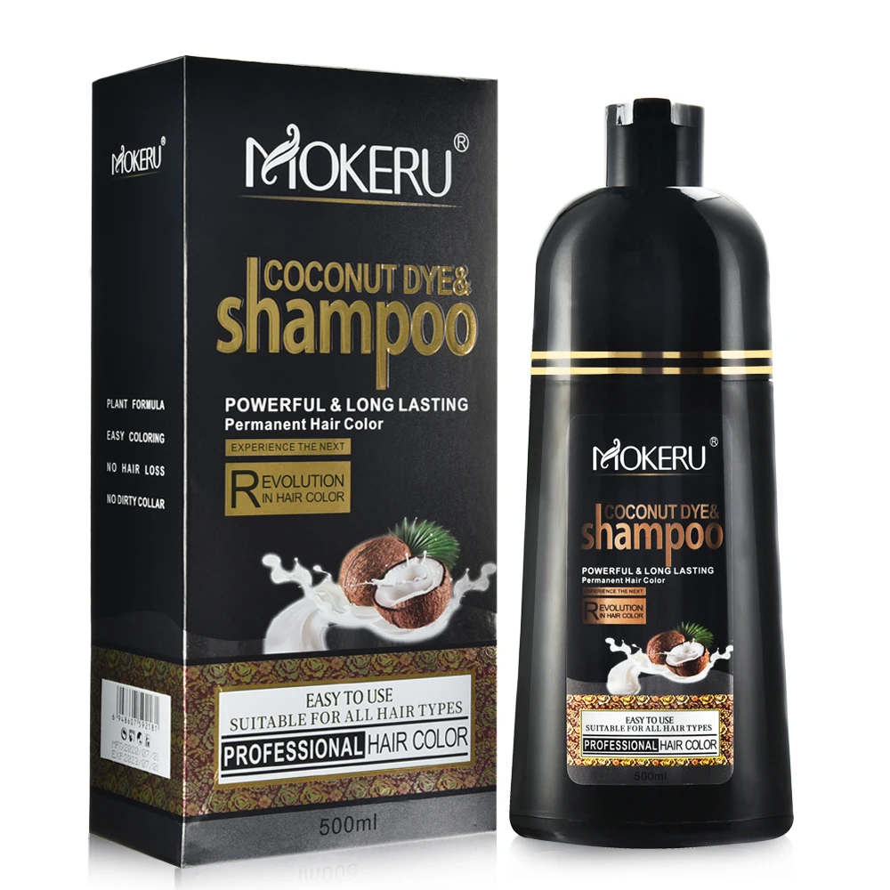 500Ml Shampoo Colorante Cocco Essenza Di Olio Shampoo Colorante Per Capelli Istantaneo Shampoo Colorante Per Capelli Che Copre Capelli Grigi Capelli I