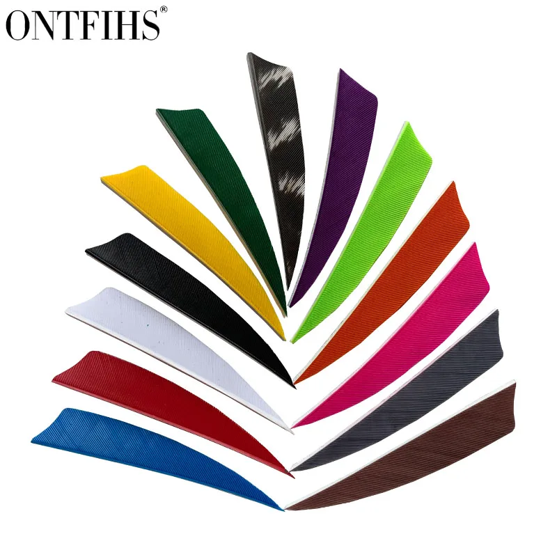 

50PCS ONTFIHS 2.5inch Archery Fletches Shied Cut Feather for Arrows Fletching 2.5"Cut Turkey Plume for Hunting Shooting