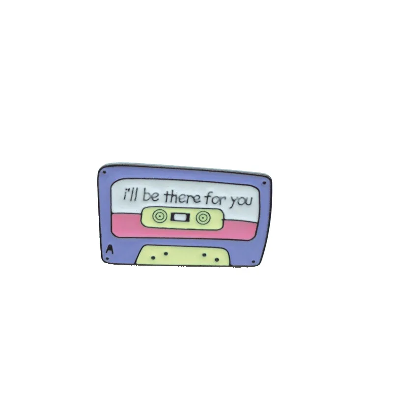 Я буду там для вас лента эмаль отворот булавка воротник булавки брошь рюкзак с
