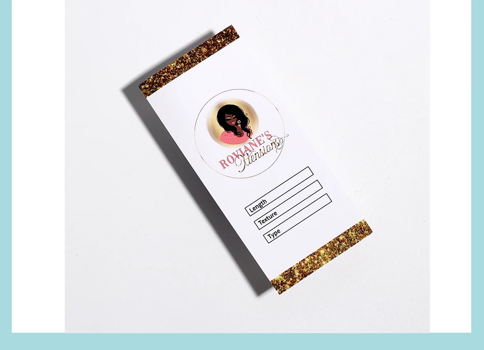 Custom brand name logo printing double side hair packaging paper swing hang tags labels, paper price labels tags shipping labels