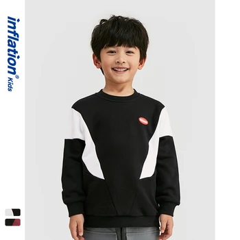 

INFLATION 2020 Autumn Oversize O Neck Children's Sweatshirt KIDS Contrast Color Boys Sweatshirt modis толстовка детская 19517A