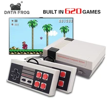 Данные лягушка ТВ Видео игровая консоль встроенные 620 игры 8 бит Ретро игровая консоль Ручной игровой плеер Лучший подарок