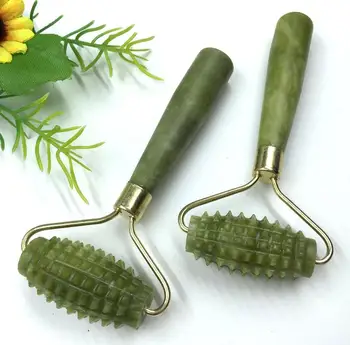 

Jade Stone Needle Derma Face Arms new Neck Massage Roller Ancient Face Body SPA Massage Roller Facial Massager 100pcs SN203