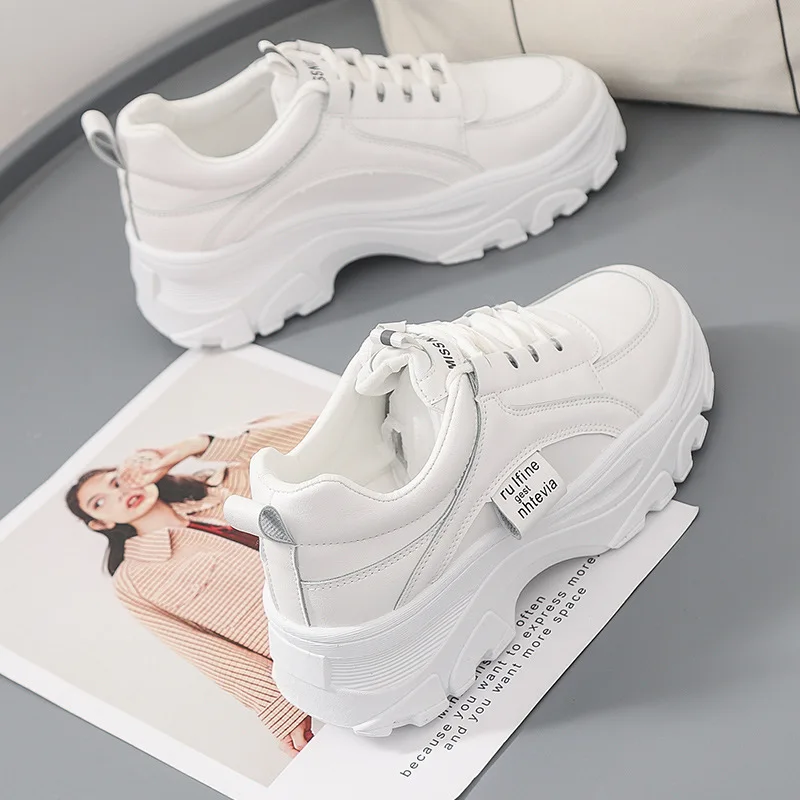 Women Platform Running Shoes Breathable Soft Sport Shoes Woman Chunky Wedge Footwear