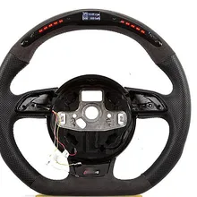 Светодиодный гоночный руль из углеродного волокна, рулевое колесо для audi S3 S4 S5 S6, автомобильный Стайлинг, внутренний гоночный дисплей, рулевое колесо