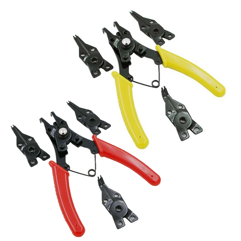 

4 IN 1 Set Multi-function Pliers Snap Ring Pliers Tools Multi Crimp Tool Internal External Ring Remover Retaining Circlip Pliers