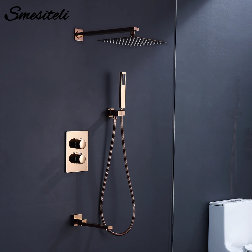 Smesiteli Constant Temperature Rainfall shower head shower set Hand held Sprinkler Inlet Water Holder Filling the Bathtub spout Bathroom Faucet