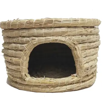 

Bird House Cage Straw Woven Bird Nest Poultry Incubation Bed Bird Breeding House For Pigeon Parrot Hamster Squirrel New