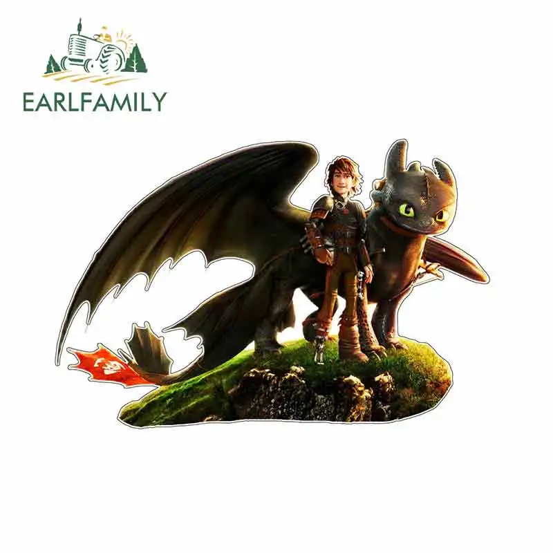 

EARLFAMILY 13cm x 8.7cm for How To Train Your Dragon Movie Funny Car Stickers Vinyl Graphics JDM RV VAN Fine Decal Accessories