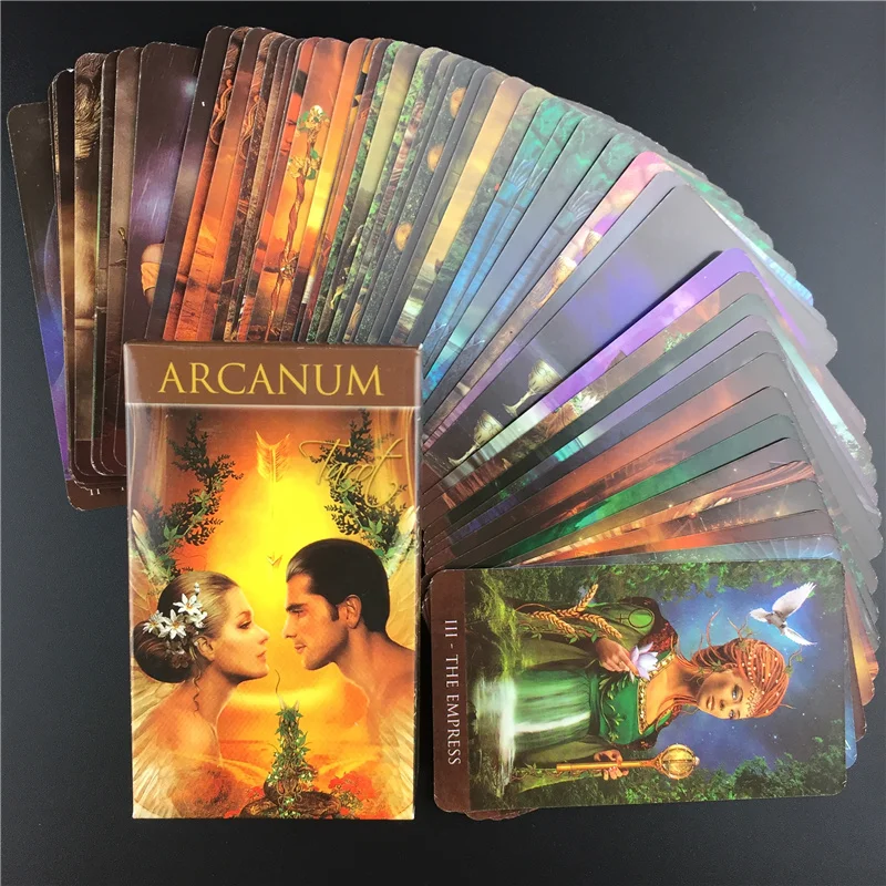 Cartas de Tarot Arcanum en inglés, juego de mesa de oráculo para fiesta