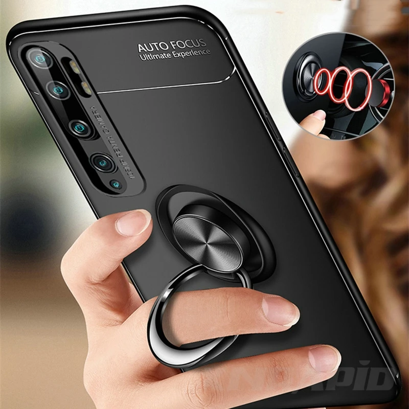 For Xiaomi Mi Note 10 Pro CC9 Case Finger Ring Magnetic Bracket TPU Back Cover Note10 |