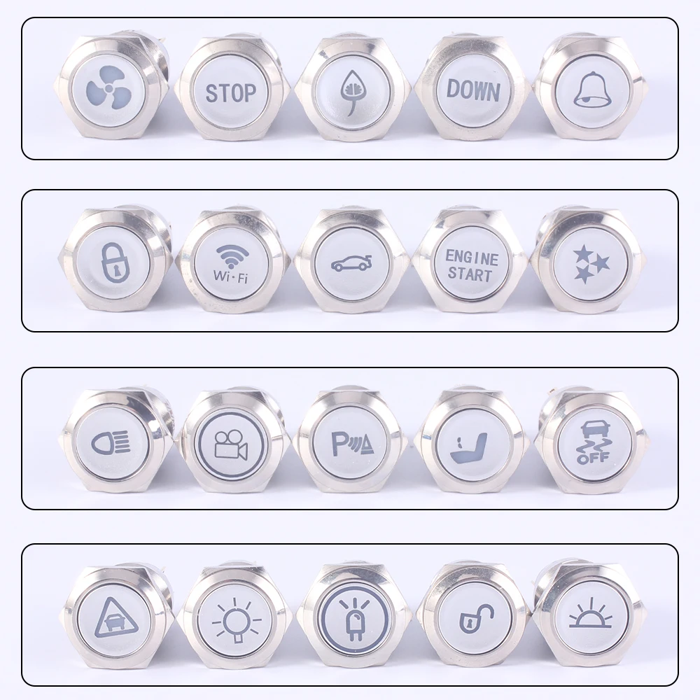 19 мм металлическая кнопка настройки из латуни с родиевым покрытием переключения