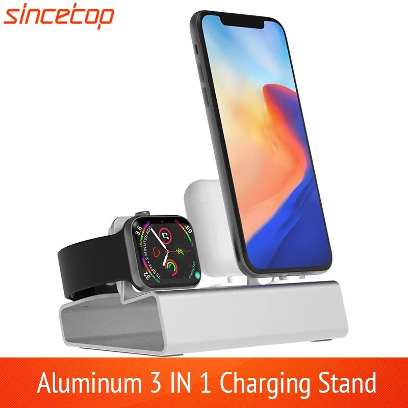 Зарядная док-станция подставка-держатель для AirPods IPad Air Mini Apple Watch iWatch 38 42 40 44 мм iPhone