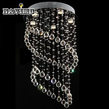 

Modern LED Crystal Chandeliers Lighting for Bedroom Living Room Stair