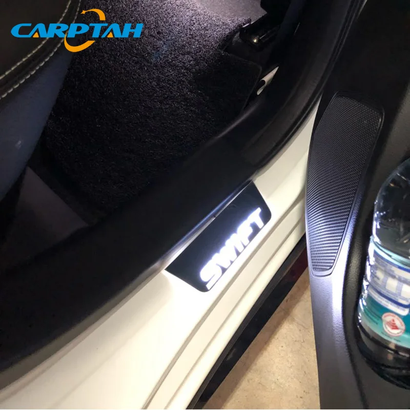 CARPTAH отделка педали автомобиля наружные части светодиодный порог Накладка дорожка динамический стример светильник для Suzuki Swift