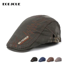 Модные береты с вышитыми буквами для мужчин и женщин, уличная шляпа в стиле Гэтсби, кепки, регулируемая бейсболка, кепки Boina