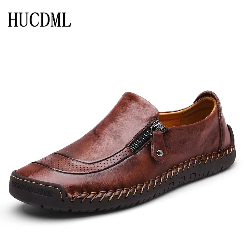 HUCDML 2020 zapatos casuales de los hombres de cuero suave cómodo mocasines para hombre de gran tamaño 38-48 apoyo Dropshipping. Exclusivo.