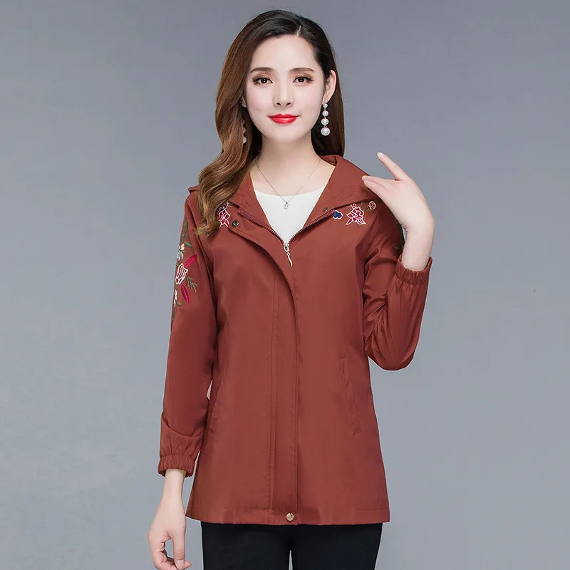 

Spring And Autumn 2019 New Style Korean-style Fashion Elegant Casual Versatile Large Size Coat Short Wind Coat Women's