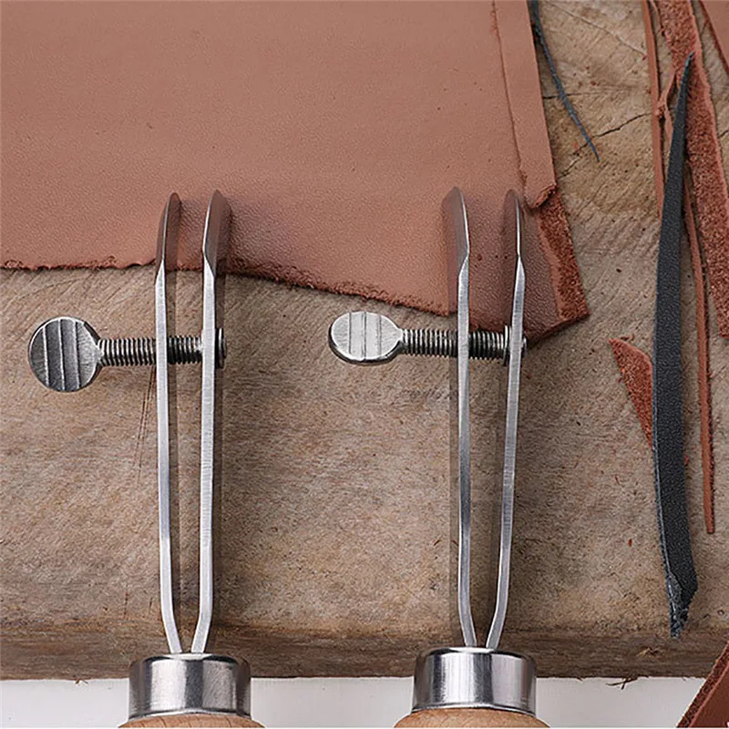 Lychee Leather Pressure Side Scriber Line Spacing Blankholding Sideline Device Edger Scriber Spacing Sewing Leather Craft Tool