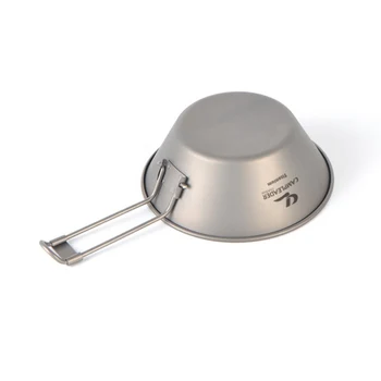 

300ml Camping BowlOutdoor Bowl Titanium Folding Bowl Tableware Titanium Metal Rice Bowl Portable Collapsible Pure Titanium Bowl