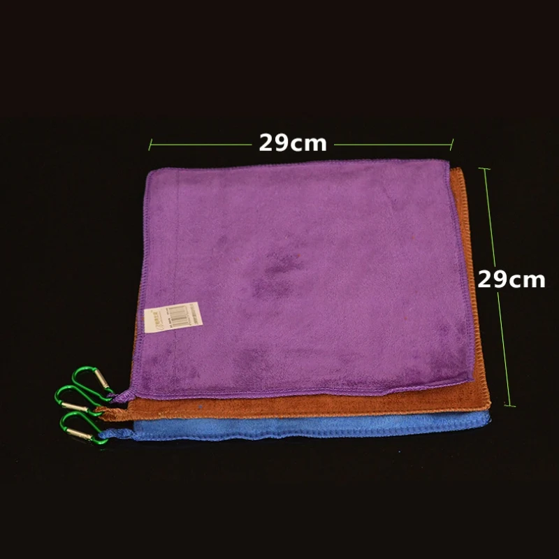 Рыболовное полотенце с карабином, мягкое впитывающее полотенце для занятий спортом на открытом воздухе, для альпинизма, пешего туризма, полотенце для бега, случайный цвет