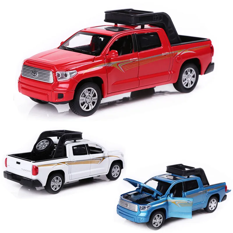 1:32, Toyota Tundra, пикап, модель автомобиля, сплав, литая игрушка, модель автомобиля, потяните назад, детские игрушки, коллекционные вещи, бесплатна... 1:32, Toyota Tundra, пикап, модель автомобиля, сплав, литая игрушка, модель автомобиля, потяните назад, детские игрушки, коллекционные вещи, бесплатна...