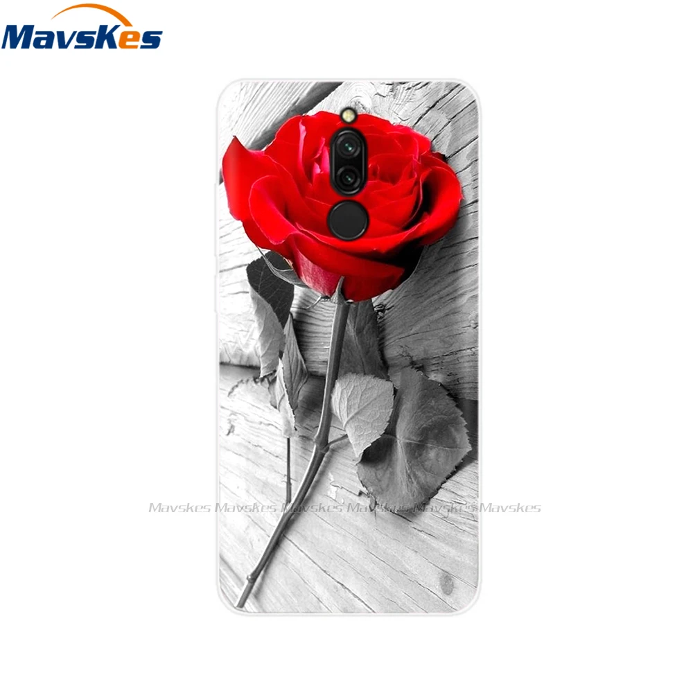 xiaomi leather case custom Phone Case For Xiaomi Redmi 8 Cover 6.22" Silicone Soft Flower Cover For Xiaomi Redmi 8 Case Redmi8 TPU Coque Phone Case Redmi 8 xiaomi leather case hard Cases For Xiaomi