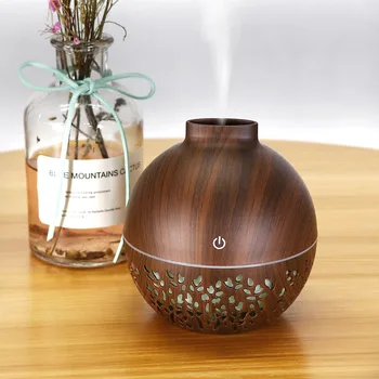 

Wood Air Humidifier Aroma Essential Oil Diffuser Remote Control 7 Colors Changing Led Lights Electric Cool Mini Mist Maker#g4