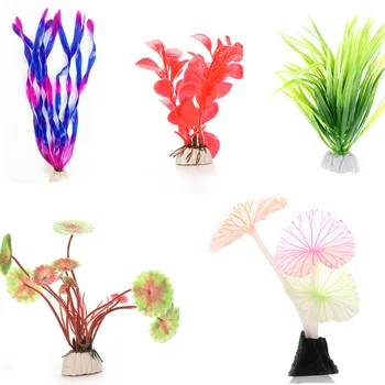 

Hot! Beautiful Plastic Artificial Aquarium Plants Decor Submersible Aquatic Fish Tank Grass Ornament Plant Aquarium Background