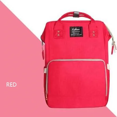 Мульти-функциональный высокой емкости для мамы, сумка для подгузников, органайзер дизайн Сумки для подгузников для мам; Модная одежда для мамы и беременности и родам коврик для коляски - Цвет: red